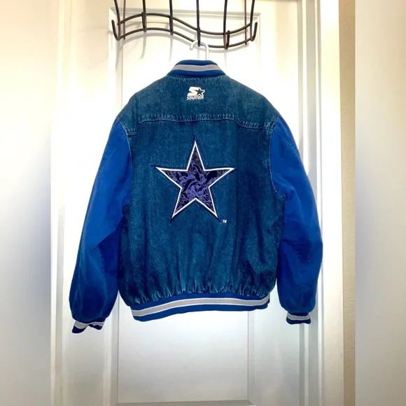Vintage Starter Dallas Cowboys Denim Jacket - Picture 2 of 4
